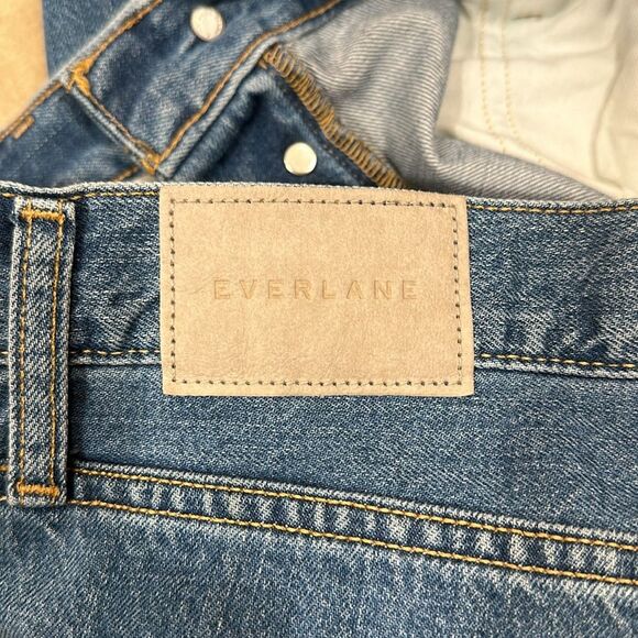Everlane NWT Summer Slouch Button Front Blue Jean Denim Organic Cotton Women 28 - Picture 9 of 11